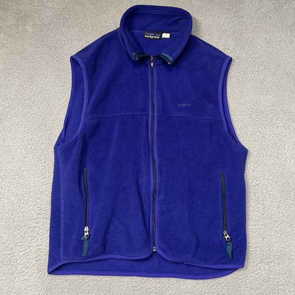 Patagonia Other - Patagonia Fleece Vest Men Medium Blue Vintage 90s USA Made Zip Up